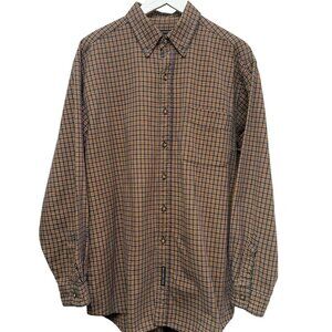 Abercrombie & Fitch Mens Shirt Medium Blue Plaid Long Sleeve VTG Preppy Y2K